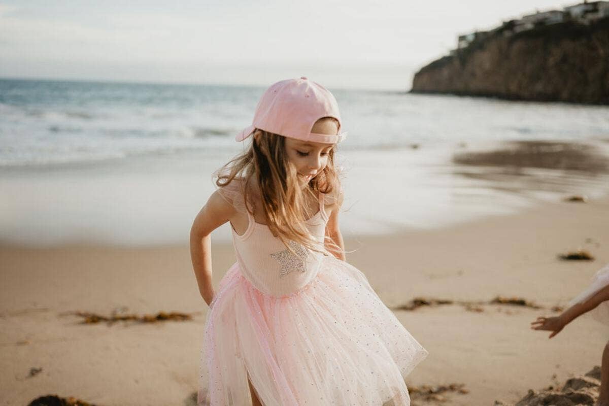 Petite Hailey - Frill Tutu Dress: Peach Petite Hailey