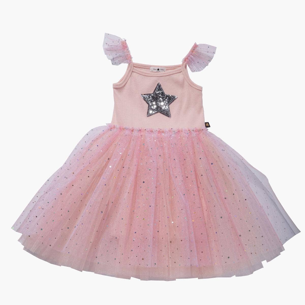 Petite Hailey - Frill Tutu Dress: Peach Petite Hailey