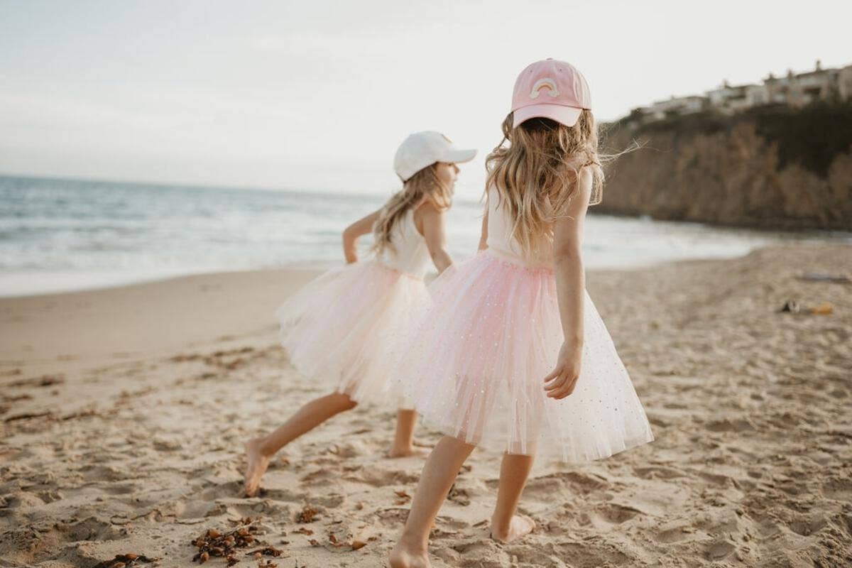 Petite Hailey - Frill Tutu Dress: Peach Petite Hailey