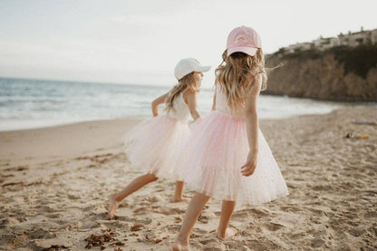 Petite Hailey - Frill Tutu Dress: Peach Petite Hailey