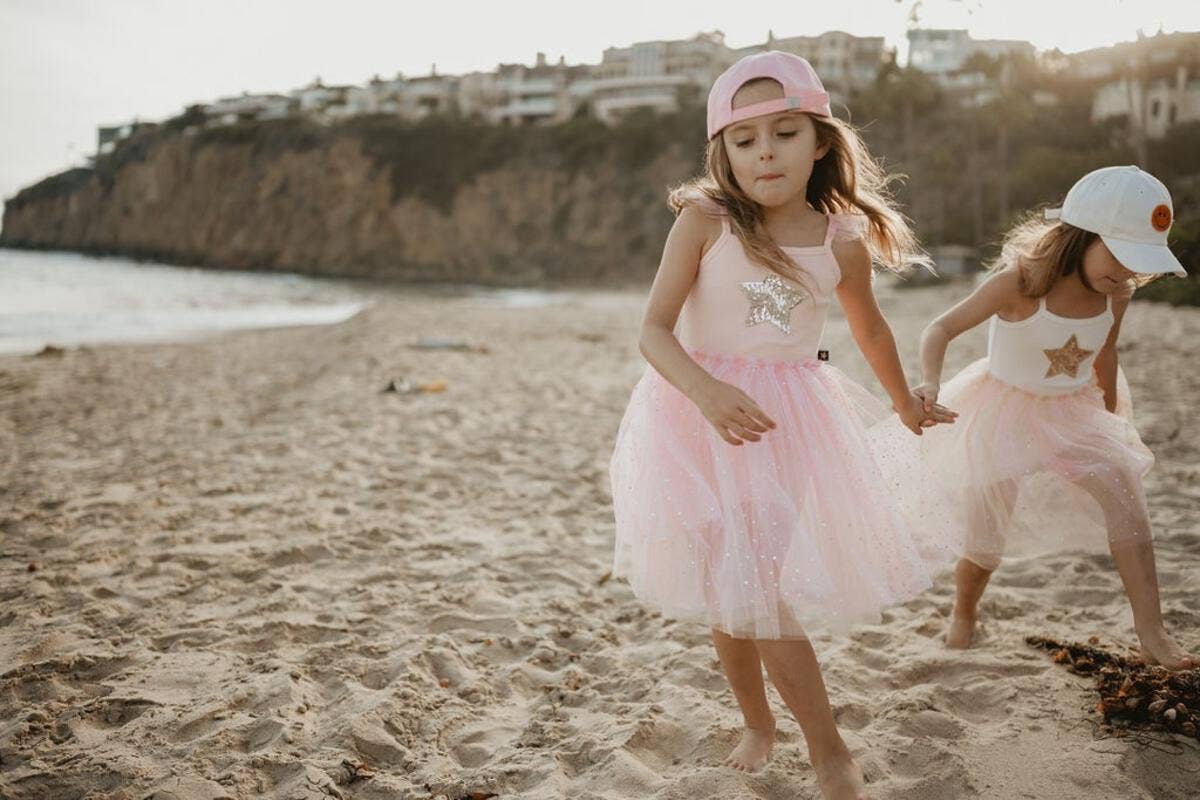 Petite Hailey - Frill Tutu Dress: Peach Petite Hailey