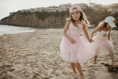 Petite Hailey - Frill Tutu Dress: Peach Petite Hailey