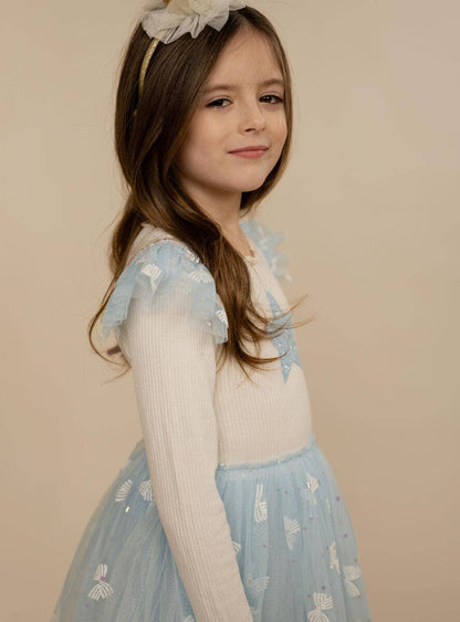 Petite Hailey - Gia Frill Tutu Dress: Sky Blue Petite Hailey