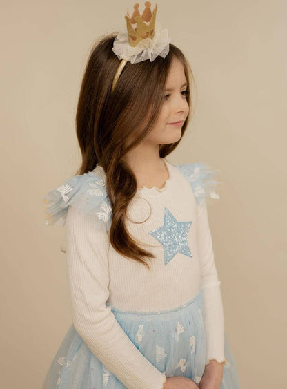 Petite Hailey - Gia Frill Tutu Dress: Sky Blue Petite Hailey
