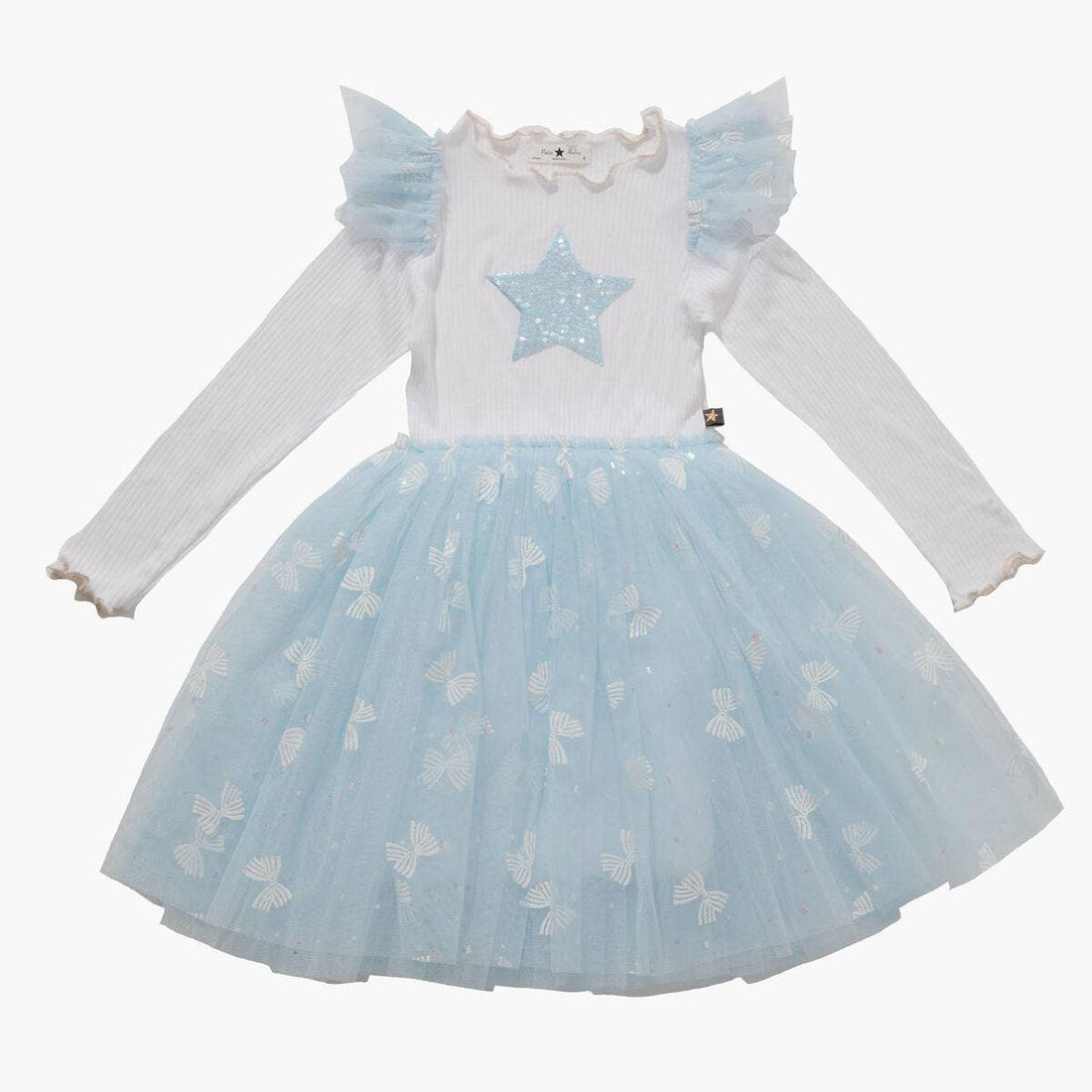 Petite Hailey - Gia Frill Tutu Dress: Sky Blue Petite Hailey