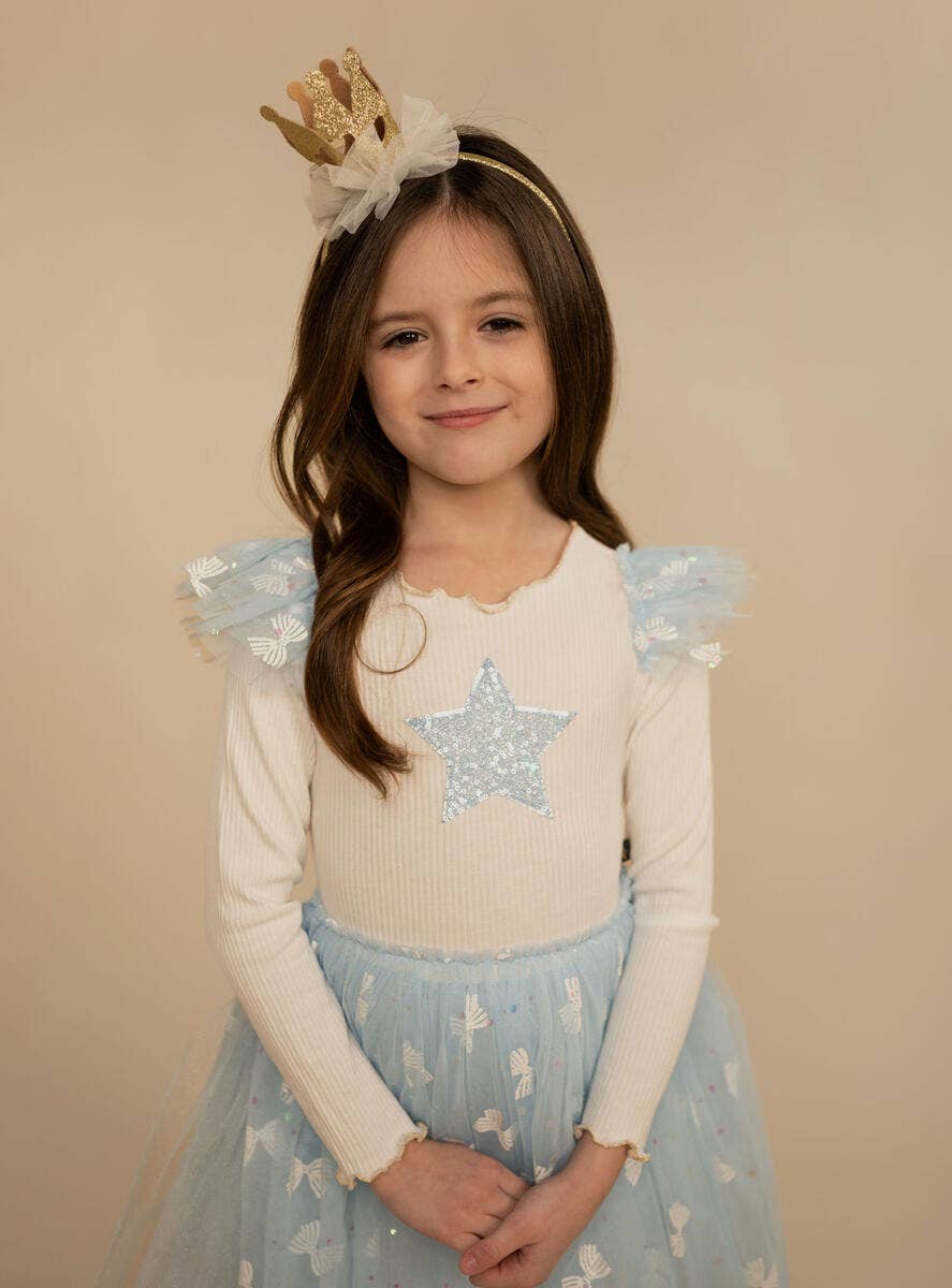 Petite Hailey - Gia Frill Tutu Dress: Sky Blue Petite Hailey