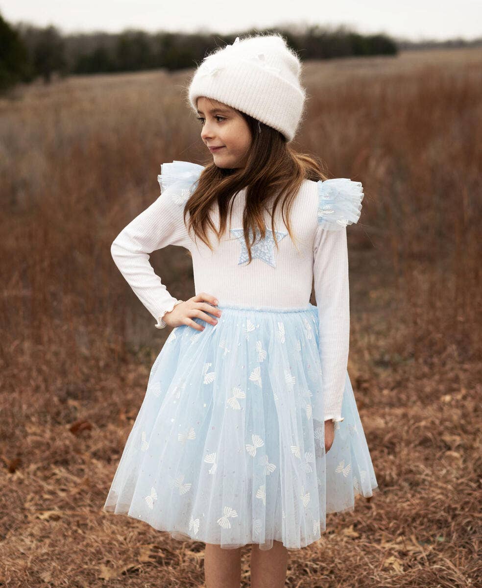Petite Hailey - Gia Frill Tutu Dress: Sky Blue Petite Hailey