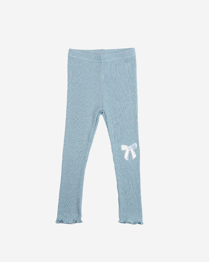 Petite Hailey Glitter Bow Frill Sweatshirt Set - Sky Blue Petite Hailey