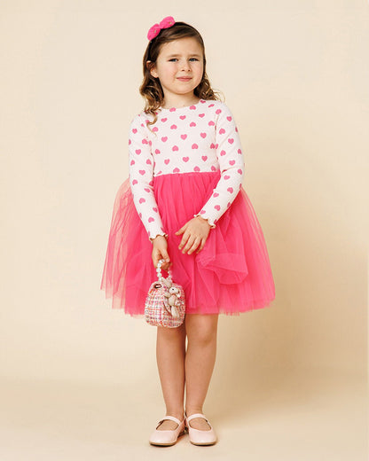 Petite Hailey Heart Tutu Dress - Pink Petite Hailey