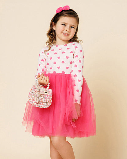 Petite Hailey Heart Tutu Dress - Pink Petite Hailey