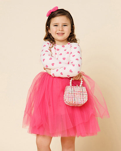 Petite Hailey Heart Tutu Dress - Pink Petite Hailey