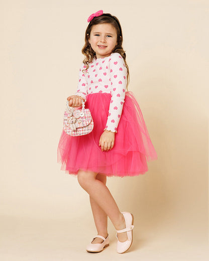 Petite Hailey Heart Tutu Dress - Pink Petite Hailey
