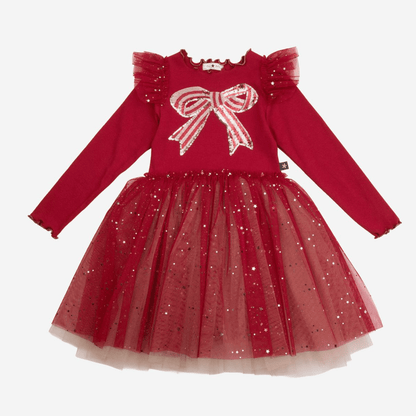 Petite Hailey Holiday Bow Tutu - Red Petite Hailey
