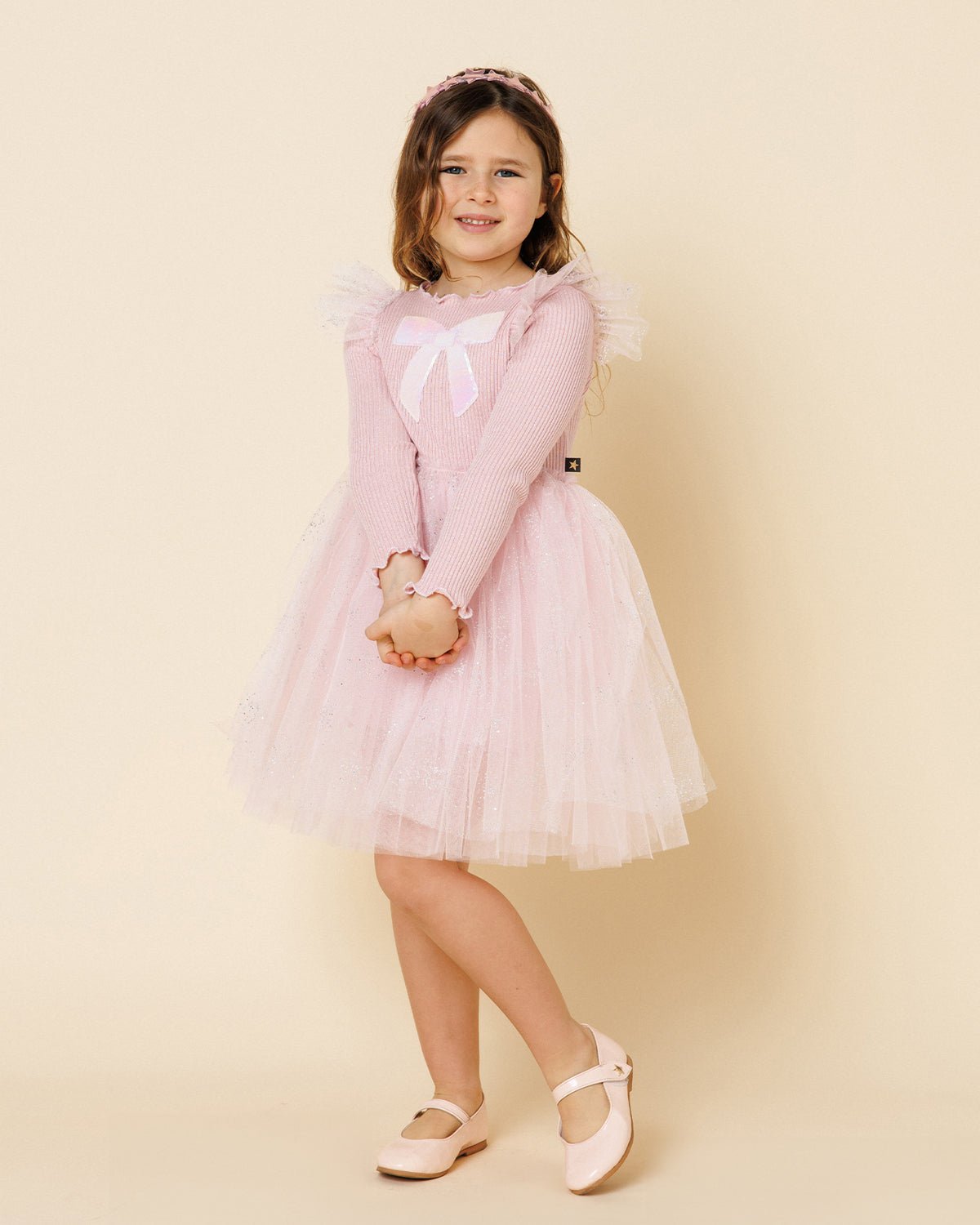 Petite Hailey Jewel Bow Tutu Dress - Pink Petite Hailey