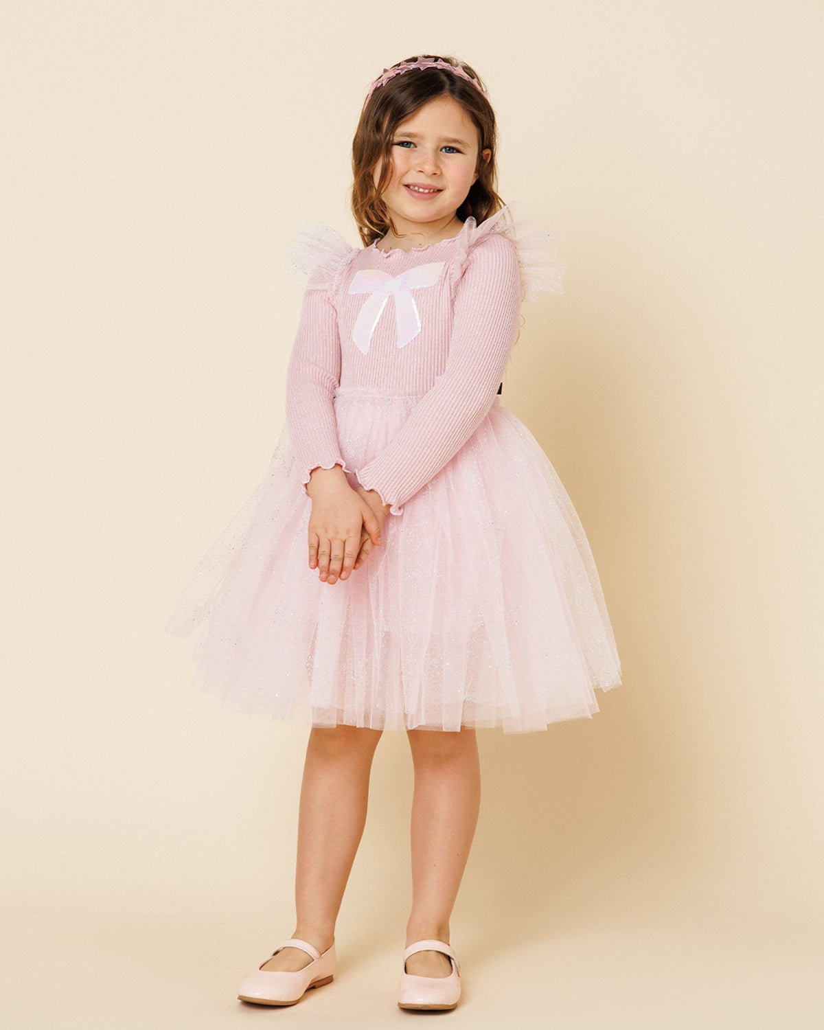 Petite Hailey Jewel Bow Tutu Dress - Pink Petite Hailey