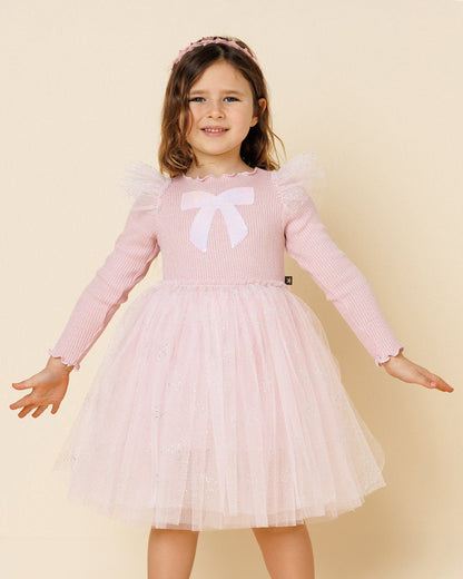 Petite Hailey Jewel Bow Tutu Dress - Pink Petite Hailey