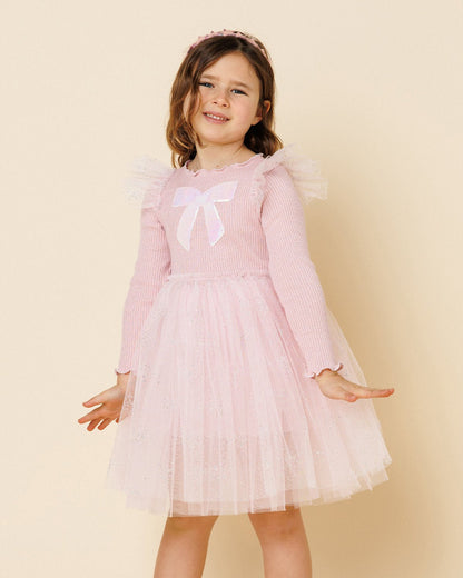 Petite Hailey Jewel Bow Tutu Dress - Pink Petite Hailey