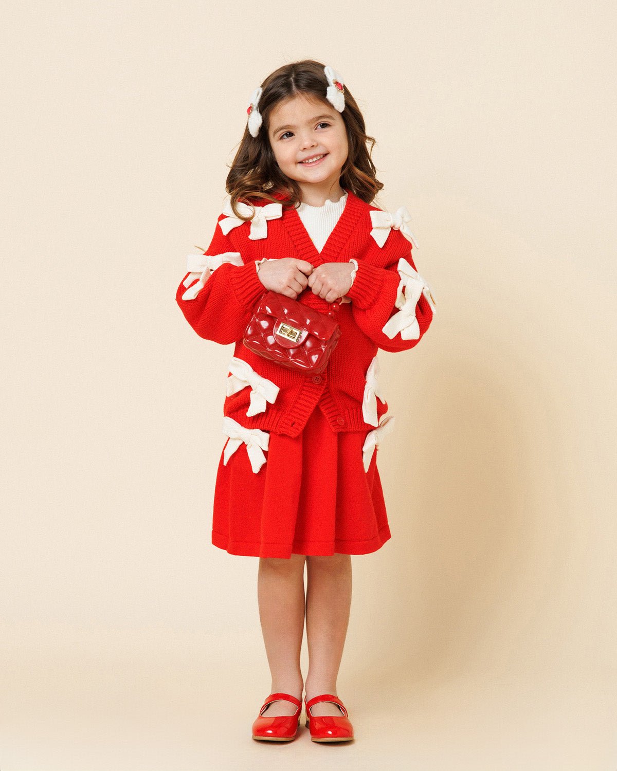 Petite Hailey Knit Bow Cardigan Petite Hailey