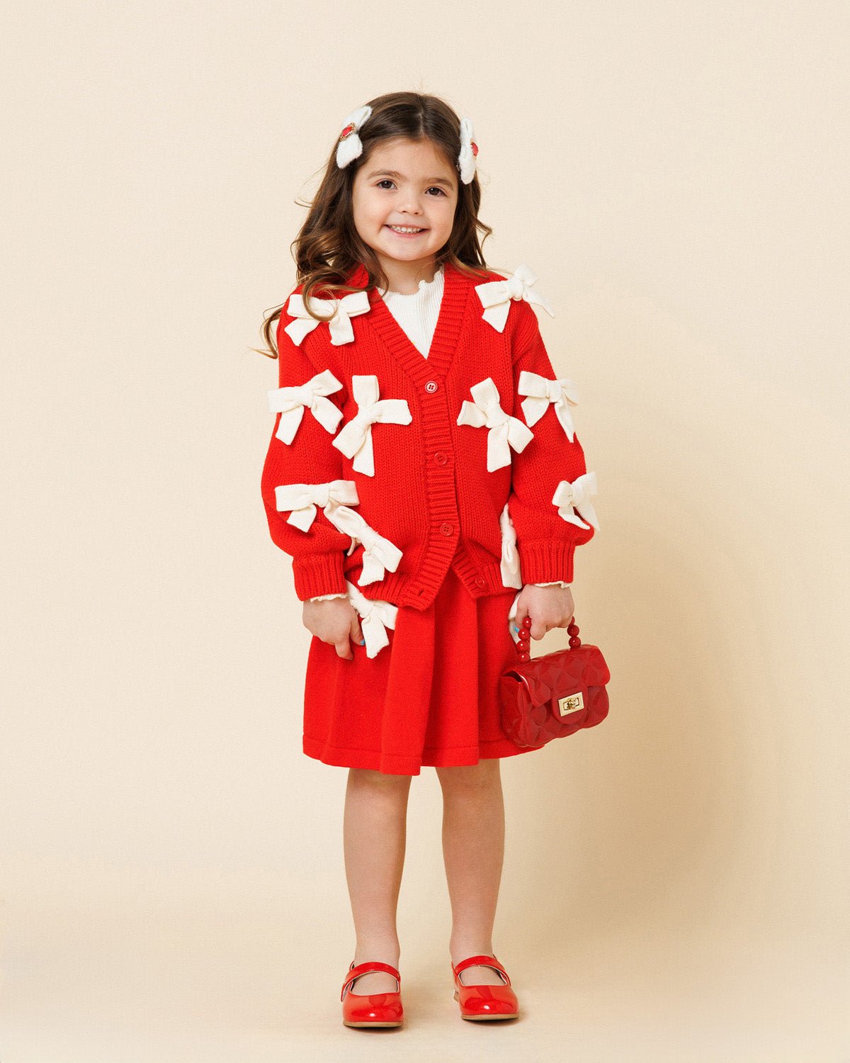 Petite Hailey Knit Bow Cardigan Petite Hailey