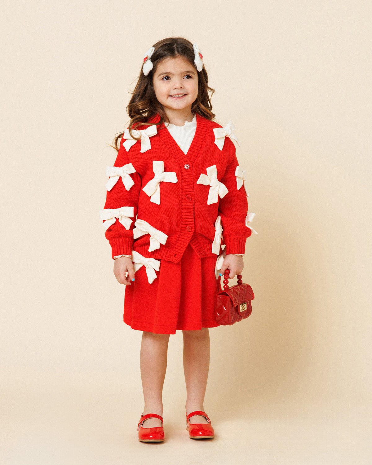 Petite Hailey Knit Bow Cardigan Petite Hailey