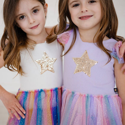 Petite Hailey - Leah Layered Tutu Dress: Purple Petite Hailey