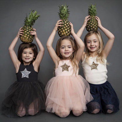 Petite Hailey PH Star Tutu Dress - Gray Petite Hailey