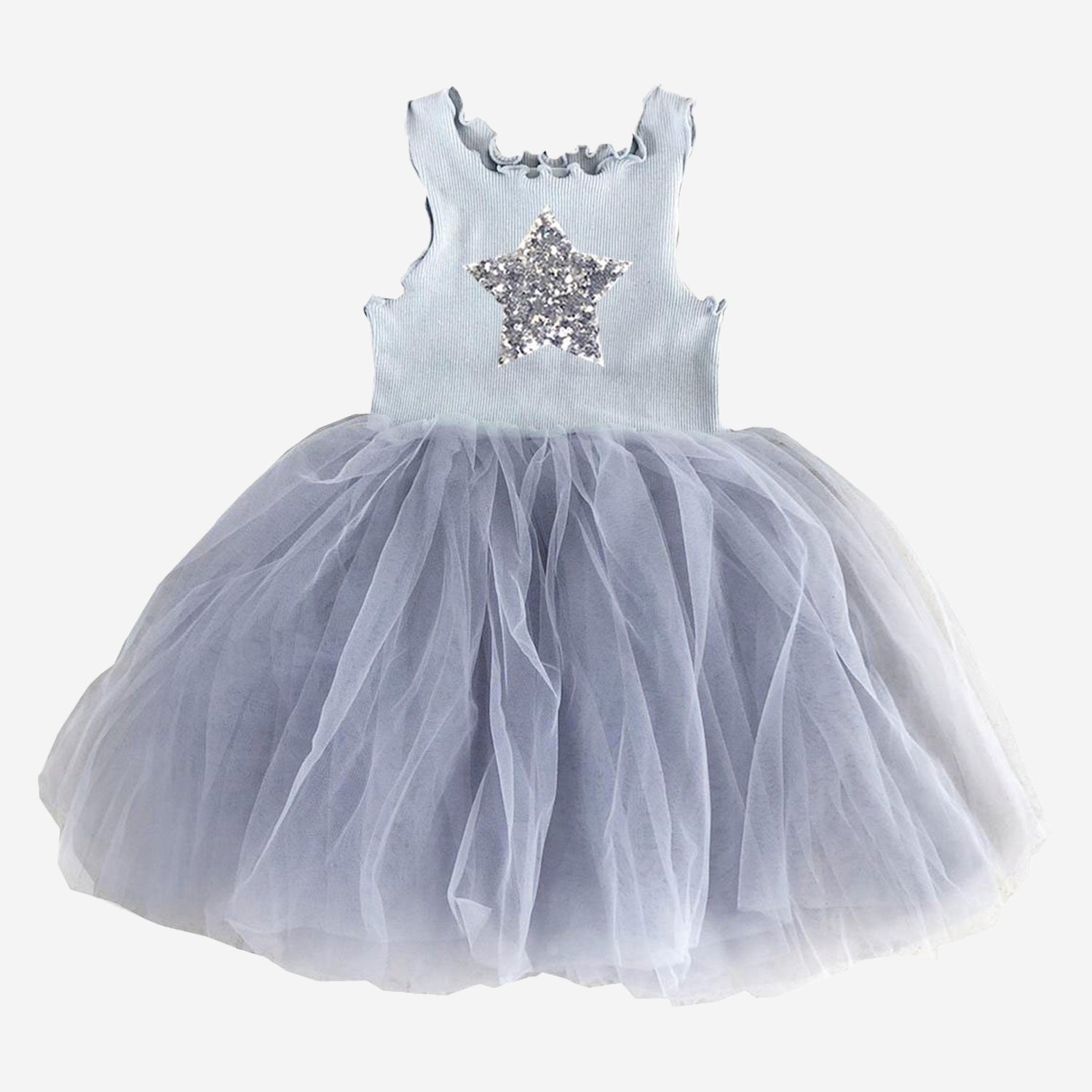 Petite Hailey PH Star Tutu Dress - Gray Petite Hailey