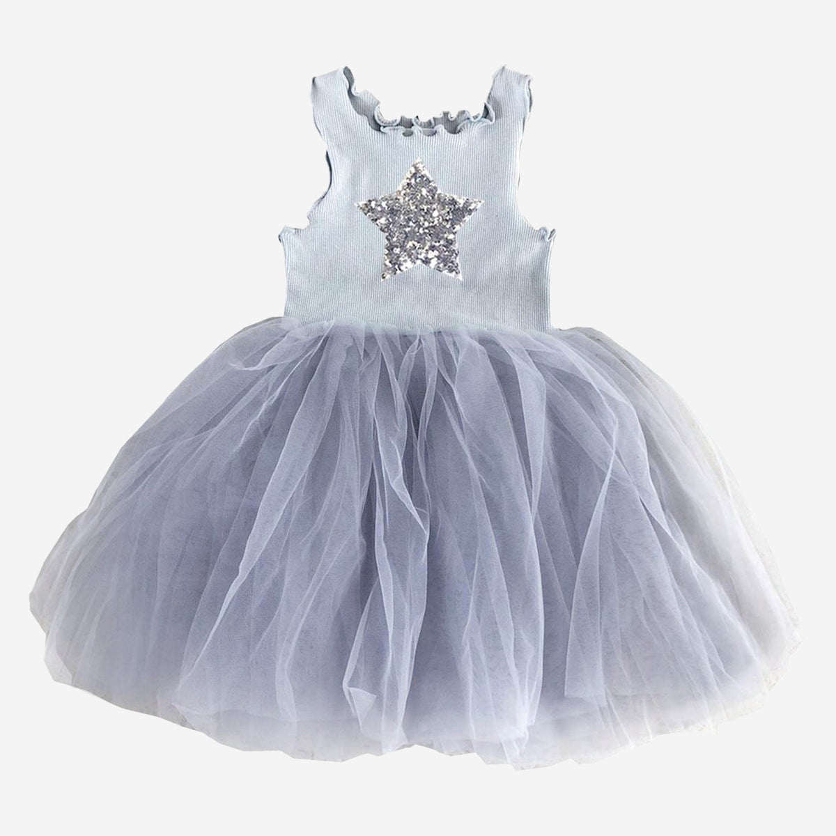 Petite Hailey PH Star Tutu Dress - Gray Petite Hailey