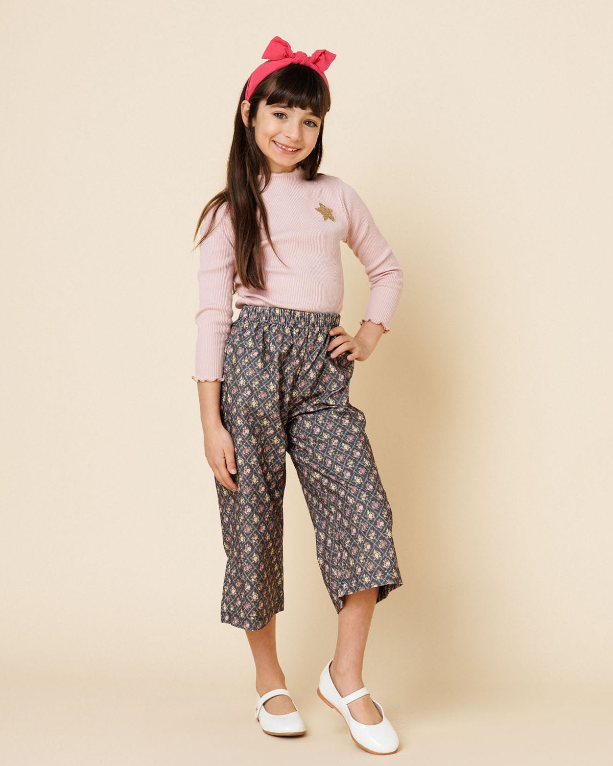 Petite Hailey Ribbed Star Patched Top Petite Hailey