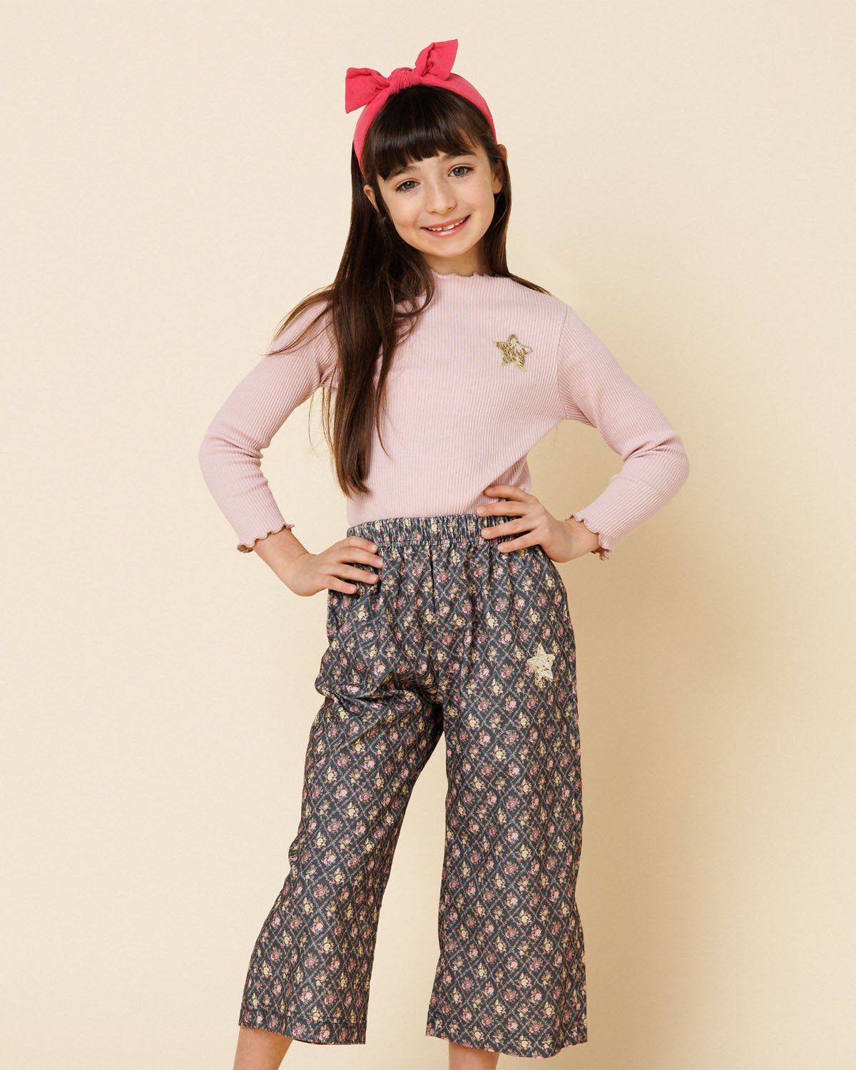 Petite Hailey Ribbed Star Patched Top Petite Hailey