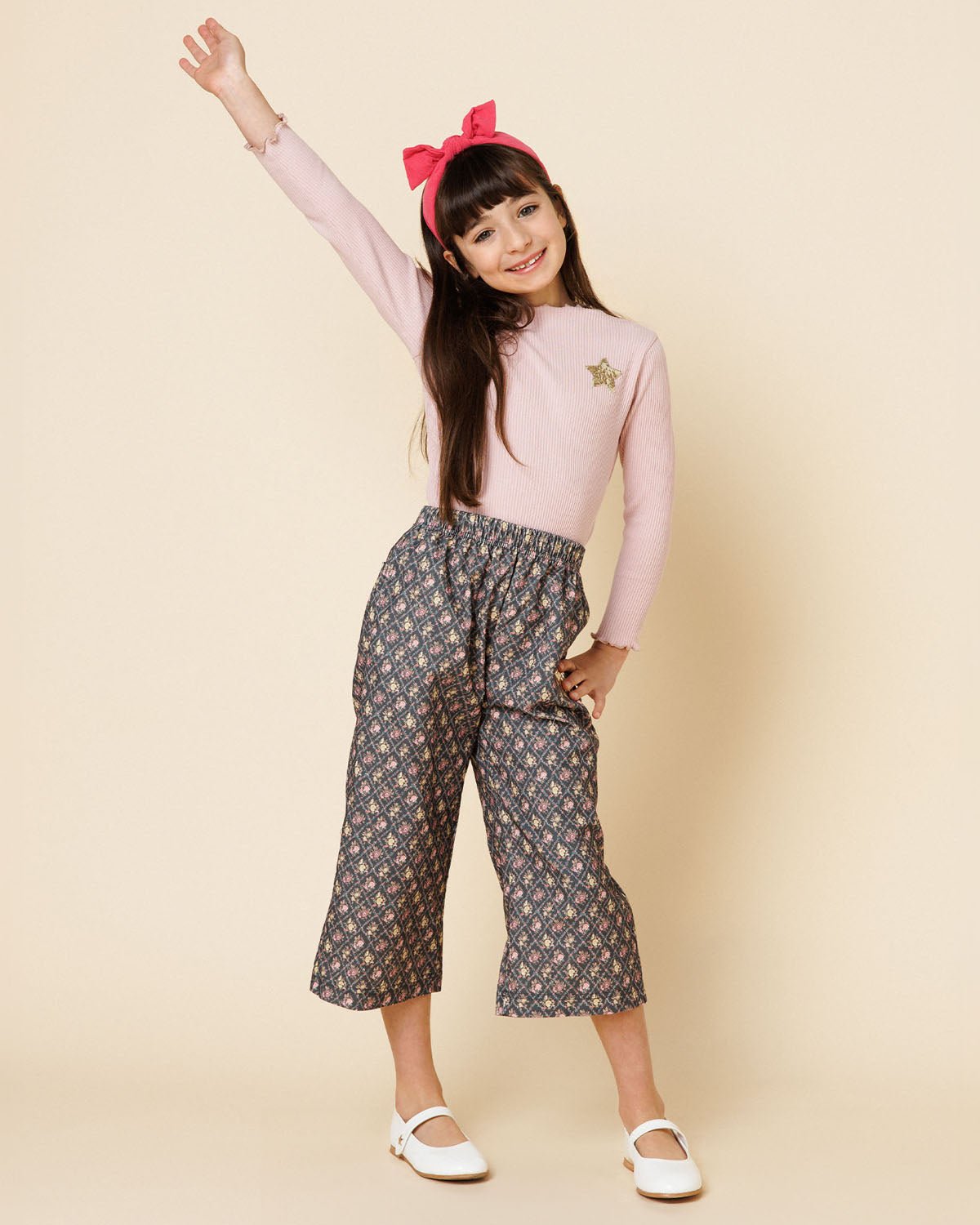 Petite Hailey Ribbed Star Patched Top Petite Hailey