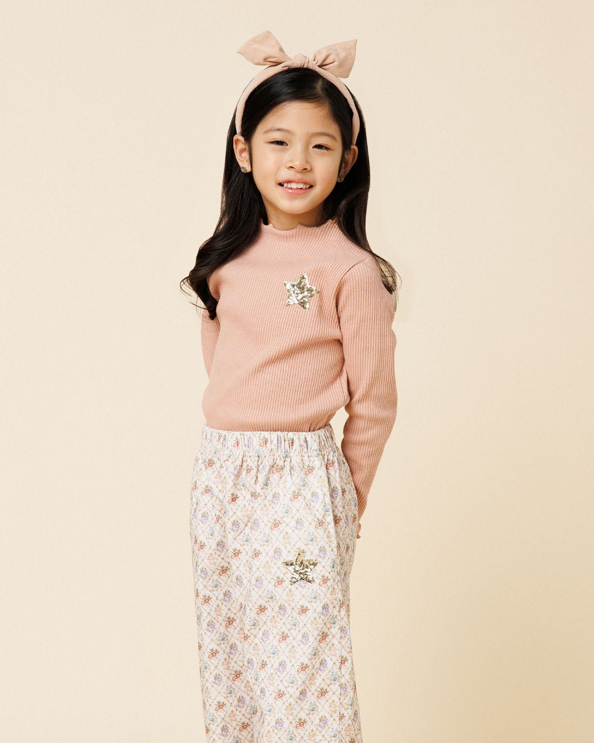 Petite Hailey Ribbed Star Patched Top Petite Hailey