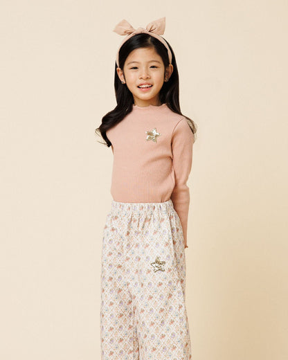 Petite Hailey Ribbed Star Patched Top Petite Hailey