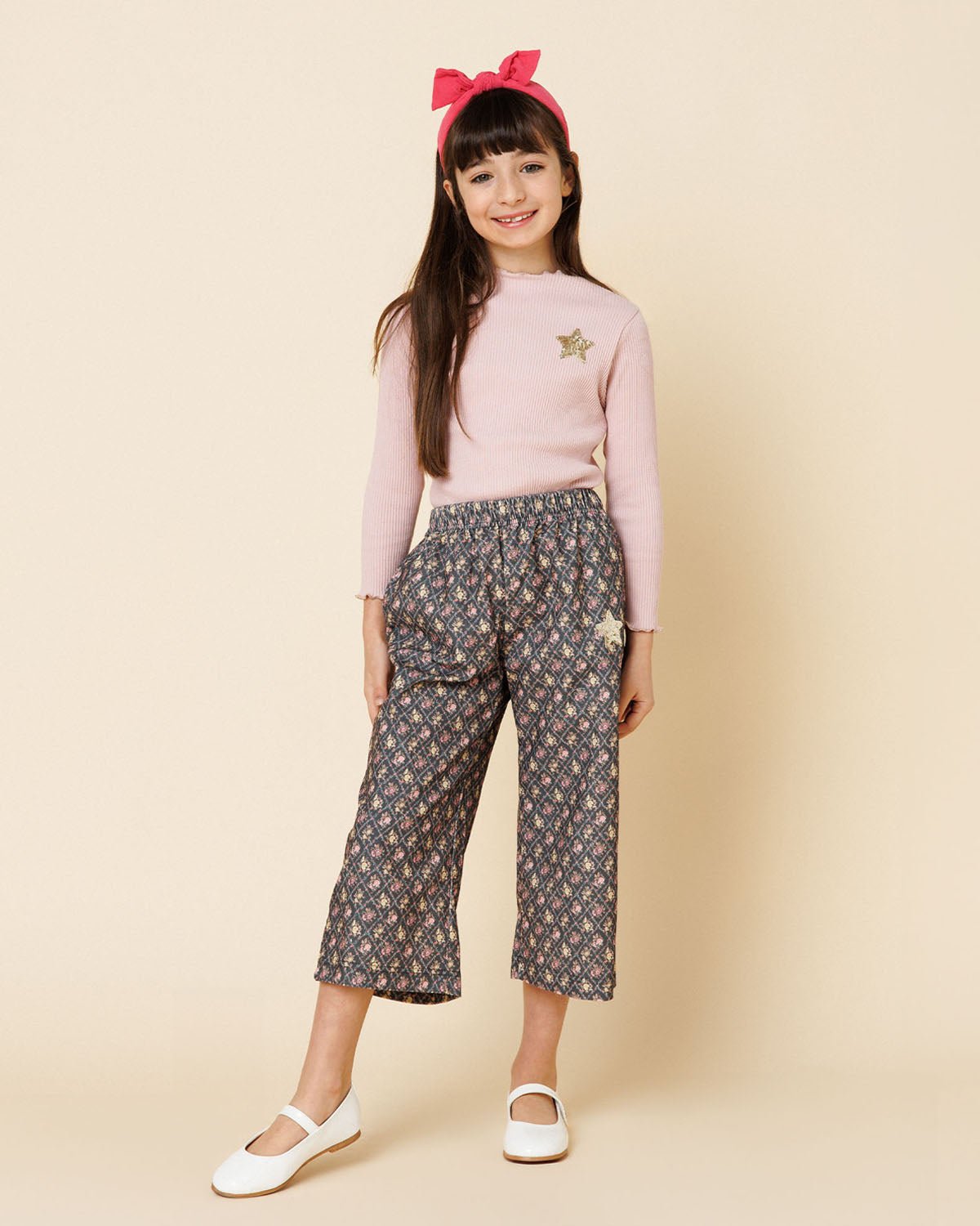 Petite Hailey Ribbed Star Patched Top Petite Hailey