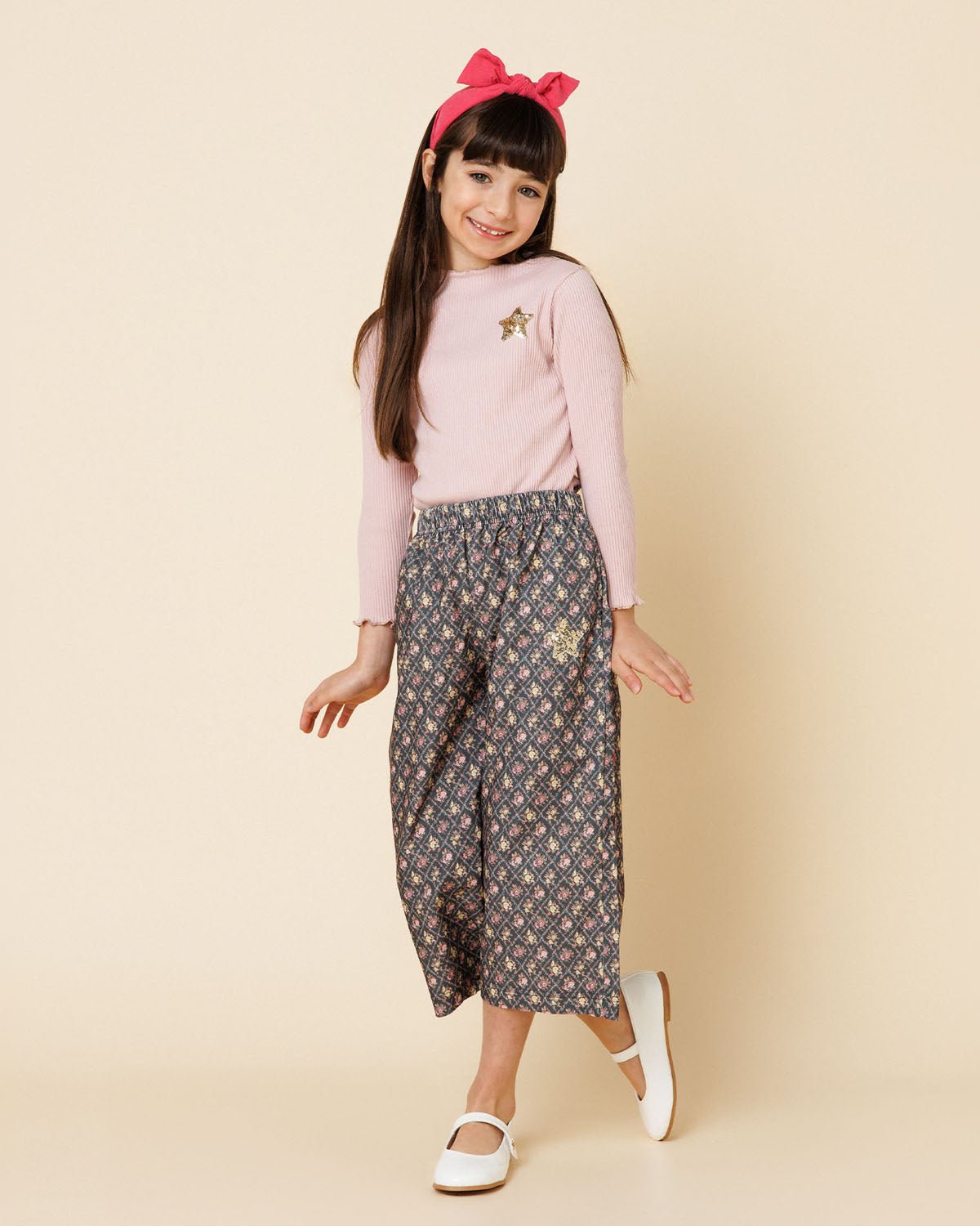 Petite Hailey Ribbed Star Patched Top Petite Hailey