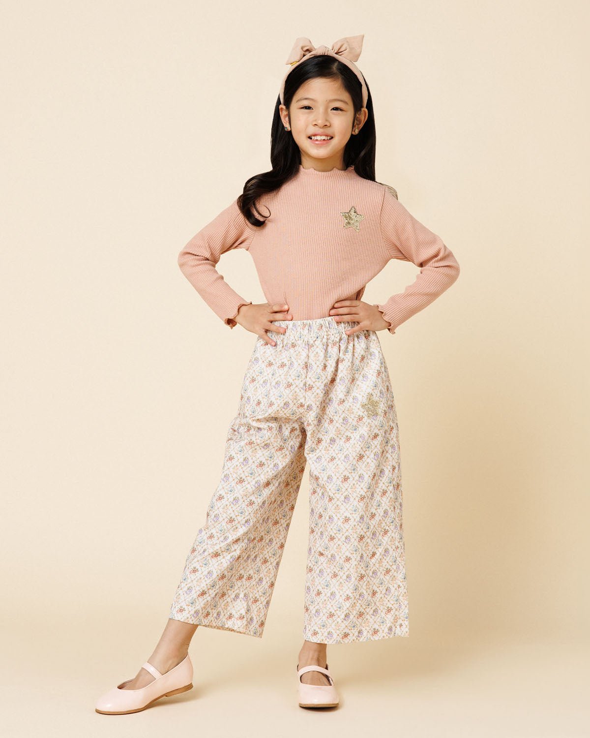 Petite Hailey Ribbed Star Patched Top Petite Hailey