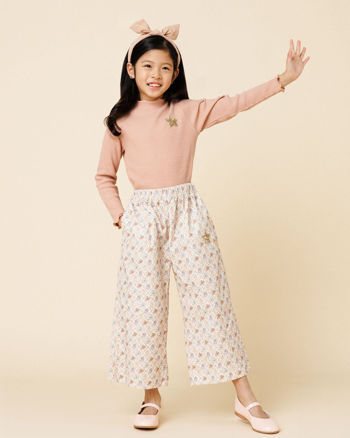 Petite Hailey Ribbed Star Patched Top Petite Hailey