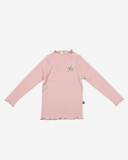 Petite Hailey Ribbed Star Patched Top Petite Hailey