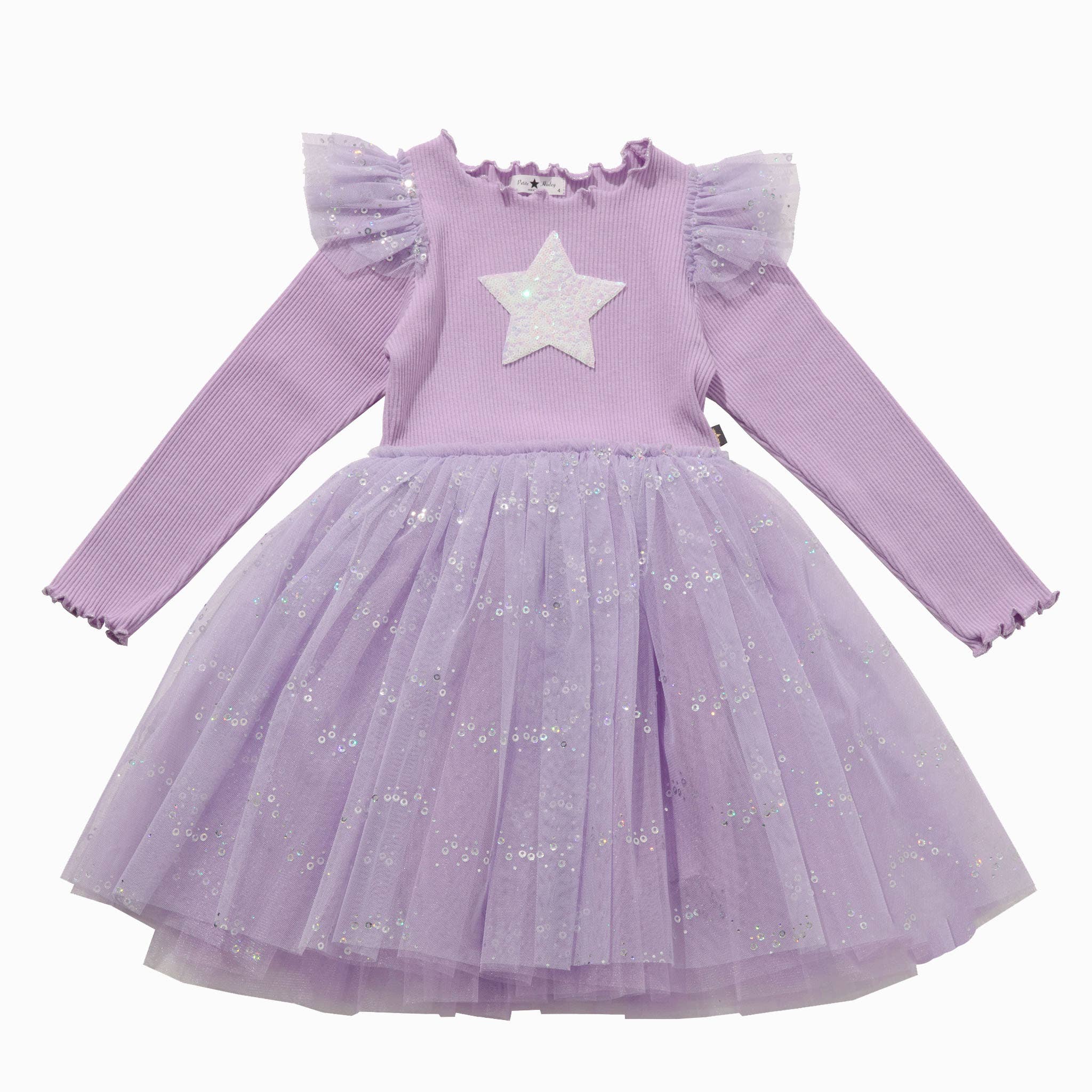 Petite Hailey - Star Frill Tutu Dress: Purple Petite Hailey