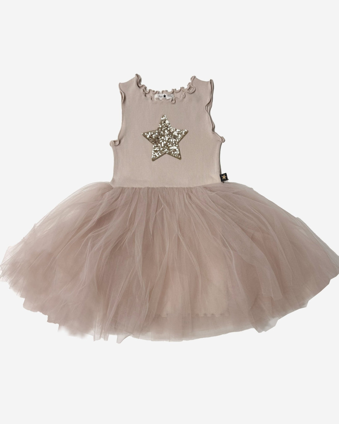 Petite Hailey Star Tutu Dress-Beige