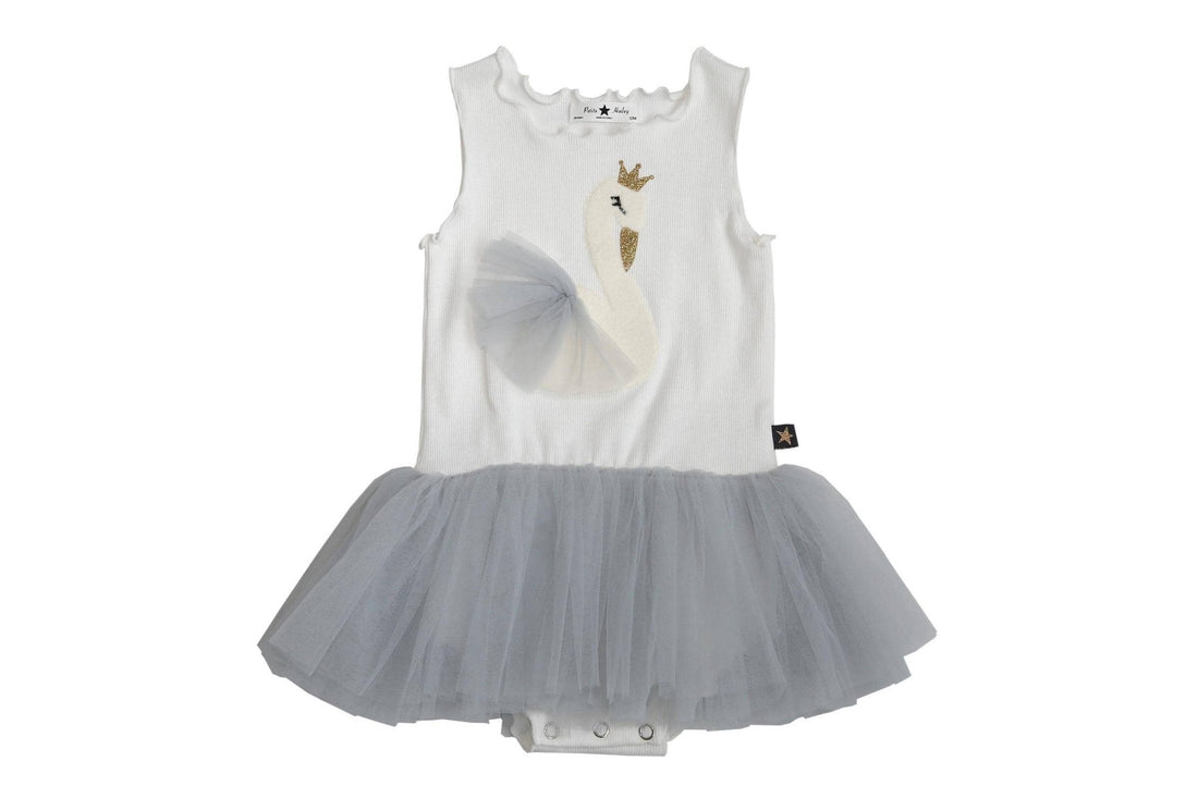 Petite Hailey - Swan Baby Tutu: White Petite Hailey