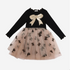 Petite Hailey Tru Bow Tutu in Black with gold bow detail