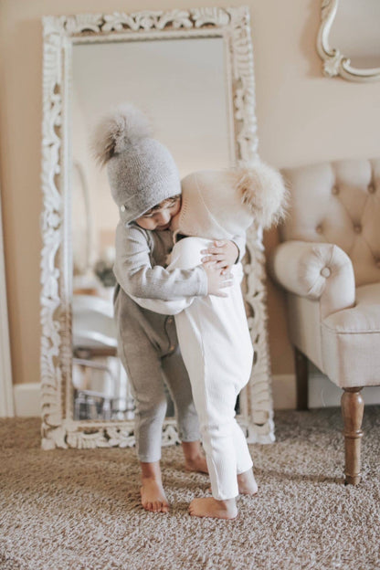 Petite Maison Kids - Cashmere Aviator Hat: Grey Petite Maison Kids