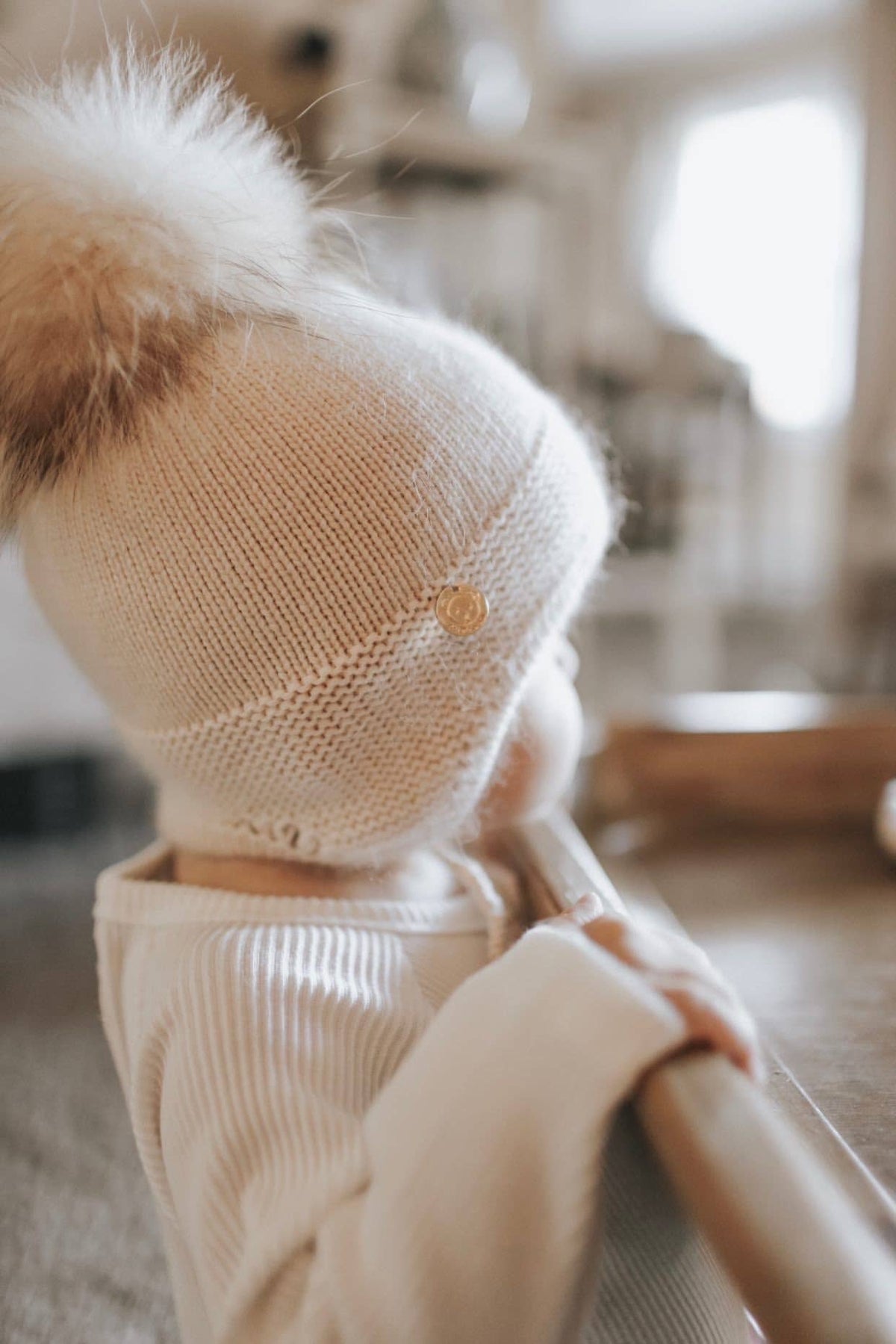 Petite Maison Kids – Ivory Cashmere Aviator Hat Petite Maison Kids