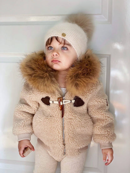 Petite Maison Kids Vanya Cashmere Beanie Hat – Beige Petite Maison Kids