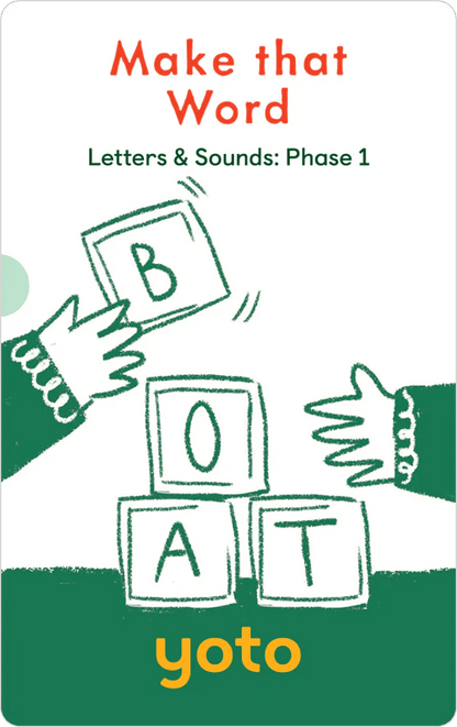 Phonics: Letters & Sounds: Phase 1 - 7 Audiobook Cards Yoto - enjoykidsus