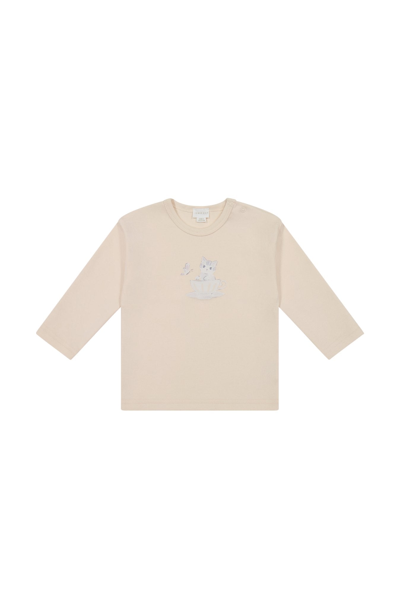 Pima Cotton Arnold Long Sleeve Top - Ballet Pink Jamie Kay - enjoykidsus