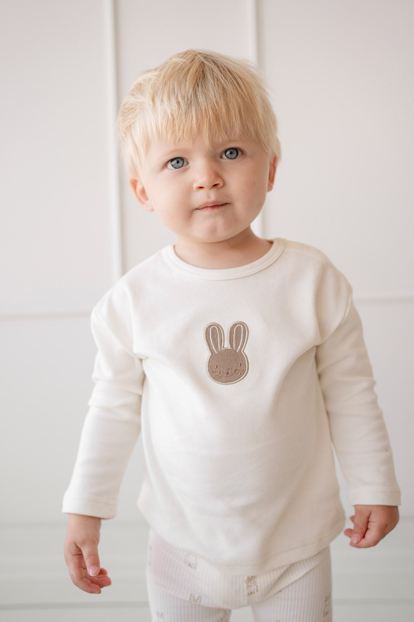 Pima Cotton Arnold Long Sleeve Top - Cloud Jamie Kay - enjoykidsus