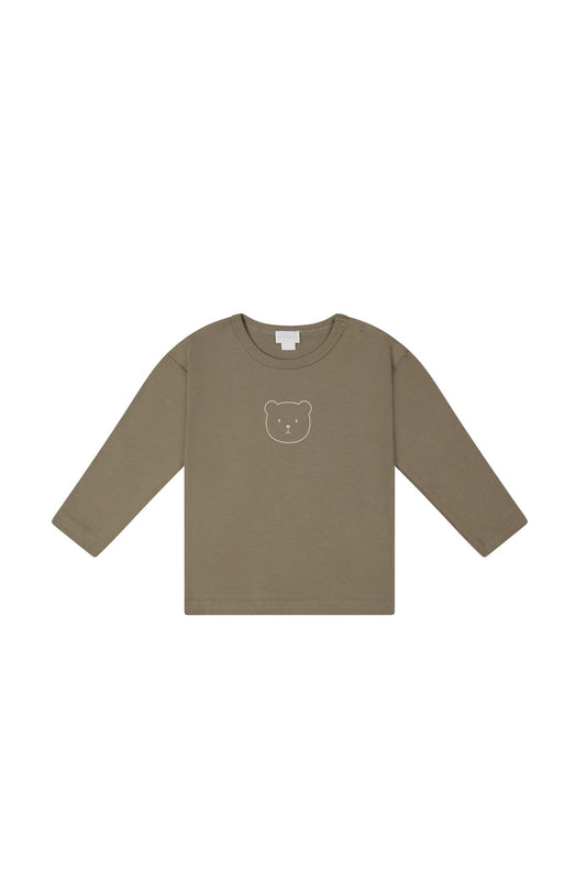 Pima Cotton Arnold Long Sleeve Top - Sepia Jamie Kay - enjoykidsus