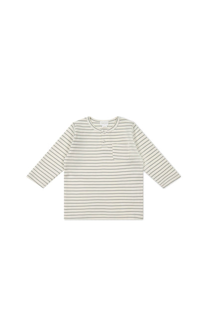 Pima Cotton Diego Top - Milford Sound/Cloud Stripe Jamie Kay - enjoykidsus